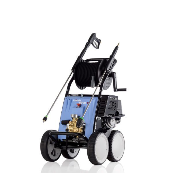 Kranzle B 270 T with auto throttle, 20m Hose Reel & Turbo (Petrol) Cold Pressure Washer